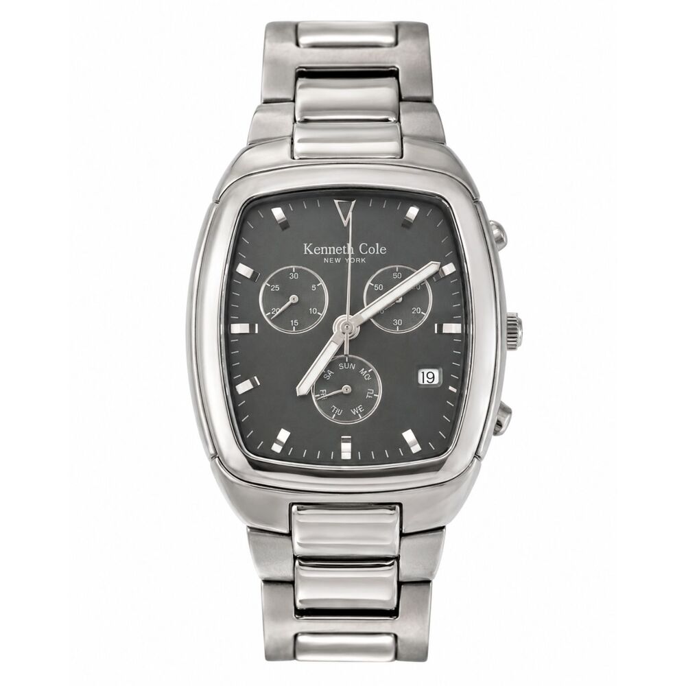 Kenneth Cole Stainless Steel Multi-Function Watch – Gray Dial – Very Clean